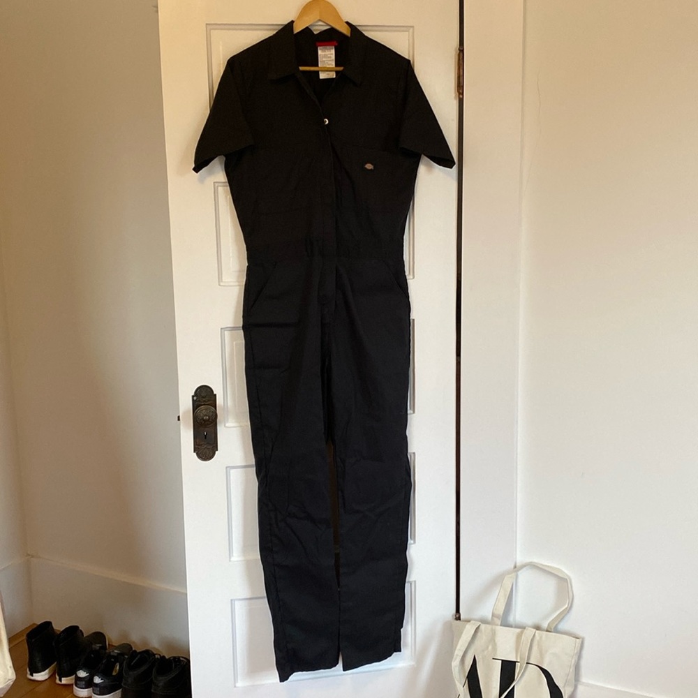 Dickies Short Sleeve Coveralls, black, medium